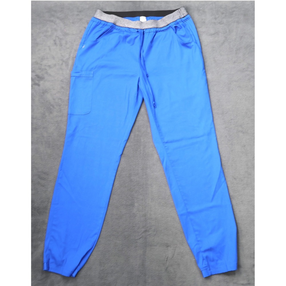 Maevn Scrub Pants Womens MD Blue Excellent Jogger Elastic Waist Cargo 6701